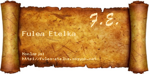 Fulea Etelka névjegykártya